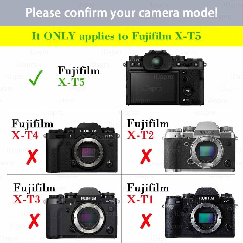 iDaPro Screen Protector for Fujifilm X-T5 Fuji XT5 + Hand Lanyard [3+1Pcs],Tempered Glass,9H Hardness,Anti-Scratch Bubble-Free,Easy Installation - Image 2
